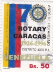 Sellos de America - Venezuela -  70 años de Rotarismo