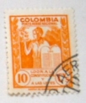 Stamps Colombia -  LOOR A LA CONSTITUCION Y A LAS LEYES