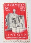 Stamps Colombia -  LINCOLN DEMOCRATA DE AMERICA