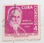 Sellos de America - Cuba -  RETIRO DE COMUNICACIONES GENERAL EMILIO NUÑEZ