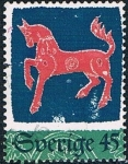Stamps : Europe : Sweden :  NAVIDAD 1974. BORDADOS DE LANA DE LOS SIGLOS XV Y XVI. Y&T Nº 854