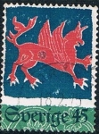 Stamps : Europe : Sweden :  NAVIDAD 1974. BORDADOS DE LANA DE LOS SIGLOS XV Y XVI. Y&T Nº 856