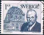 Stamps : Europe : Sweden :  LAUREADOS CON EL PREMIO NOBEL EN 1914. Y&T Nº 869