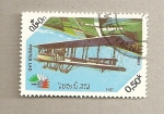 Stamps Laos -  Biplano