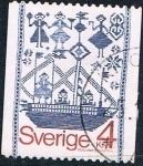 Stamps : Europe : Sweden :  SERIE BÁSICA. TAPICERIA MURAL DE SCANIA, HACIA 1860. Y&T Nº 1038