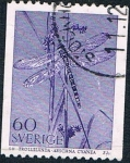 Stamps Sweden -  SERIE BÁSICA. FAUNA ACUÁTICA.LIBÉLULA. Y&T Nº 1057