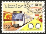 Stamps Laos -  Metro de París