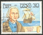 Stamps Laos -  Cristóbal Colón