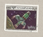 Stamps Cambodia -  25 aniv del hombre en el espacio