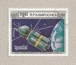 Stamps Cambodia -  25 aniv del hombre en el espacio