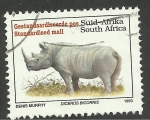 Stamps : Africa : South_Africa :  Rinoceronte
