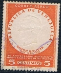 Stamps : America : Venezuela :  150º ANIV. DEL JURAMENTO DE BOLIVAR. Y&T Nº A-613