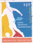 Stamps Argentina -  juegos panamericanos-Mar del Plata-95