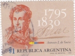 Stamps Argentina -  Antonio J. de Sucre