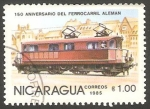 Sellos del Mundo : America : Nicaragua : 150 anivº del ferrocarril alemán