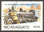 Stamps America - Nicaragua -  150 anivº del ferrocarril alemán