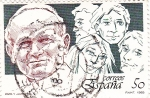 Stamps Spain -  papa y juventud