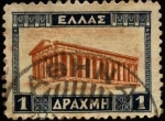 Stamps Greece -  República. Templo de Thésée (Atenas). 1927.