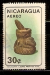 Stamps Nicaragua -  MORTERO   CON   BASE   DE   ANIMAL