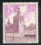 Stamps Spain -  1730- Serie turística. Torre del Oro ( Sevilla ).