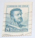 Stamps : America : Chile :  M.BULNES
