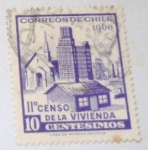 Stamps Chile -  II CENSO DE LA VIVIENDA