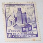 Sellos del Mundo : America : Chile : II CENSO DE LA VIVIENDA