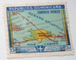 Stamps Dominican Republic -  MAPAS