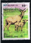 Stamps Republic of the Congo -  Damaliscus lunatus