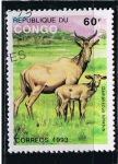 Sellos del Mundo : Africa : Repblica_del_Congo : Damaliscus lunatus
