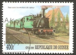 Stamps Guinea -  Tren con locomotora a vapor
