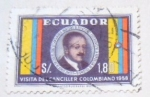Stamps Ecuador -  VISITA DEL CANCILLER COLOMBIANO 1958