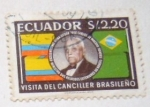 Stamps : America : Ecuador :  VISITA DEL CANCILLER BRASILEÑO 1958