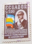 Stamps Ecuador -  VISITA DEL EXCMO.PRESIDENTE DE HONDURAS 1958