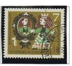 Stamps : Europe : Germany :  cuentos - Blancanieves y los 7 enanitos   1/4