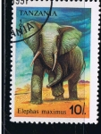 Stamps : Africa : Tanzania :  Elephas maximus
