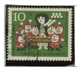 Stamps : Europe : Germany :  cuentos - Blancanieves y los 7 enanitos   2/4