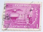 Stamps Ecuador -  VI CAMPEONATO SUDAMERICANO FEMENINO DE BASKET BALL1956