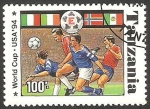 Stamps Tanzania -  Mundial de fútbol USA 94