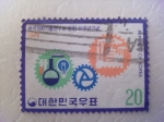 Sellos de Asia - Corea del norte -  republica de corea