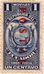 Sellos de America - Ecuador -  1929 Sobreimpreso en Rojo