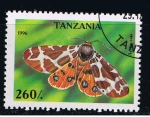 Stamps : Africa : Tanzania :  Mariposas  Arctís caja