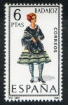 Stamps Spain -  1772- Trajes típicos españoles. Badajoz.
