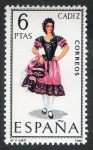 Stamps Spain -  1777- Trajes típicos españoles. Cádiz.