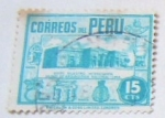 Stamps : America : Peru :  VISITE NUESTRO INTERESANTE MUSEO DE ARQUEOLOGIA NACIONAL - LIMA