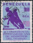 Stamps : America : Venezuela :  II CONFERENCIA INTERAMERICANA DE MINISTROS DEL TRABAJO. Y&T Nº 746
