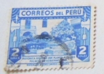 Stamps : America : Peru :  ISTORICA HIGUERA QUE PLANTO PIZARRO PALACIO DE GOBIERNO - LIMA