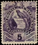 Stamps : America : Guatemala :  Serie Armas de Guatemala.    1887.