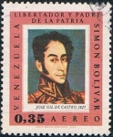 Stamps Venezuela -  SIMON BOLIVAR. Y&T Nº A-934