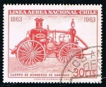 Stamps : America : Chile :  CAMION DE BOMBEROS DE S.CHILE